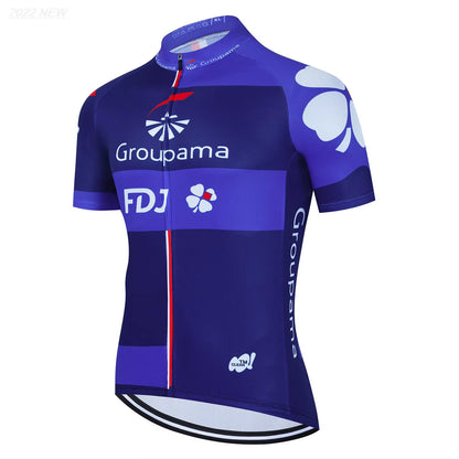 Cycling Jersey Set 2023 FDJ Cycling Bicycle Suit Bicycle Short Sleeve Cycling Clothing Bike Maillot Cycling Jersey Bib Shorts