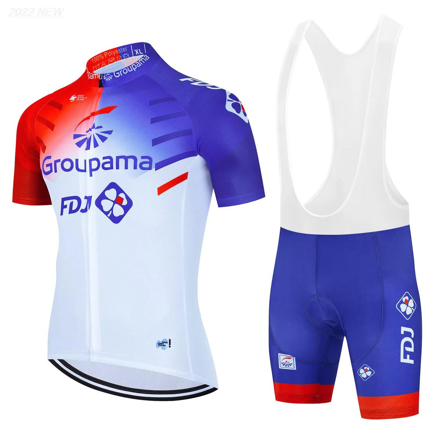 Cycling Jersey Set 2023 FDJ Cycling Bicycle Suit Bicycle Short Sleeve Cycling Clothing Bike Maillot Cycling Jersey Bib Shorts