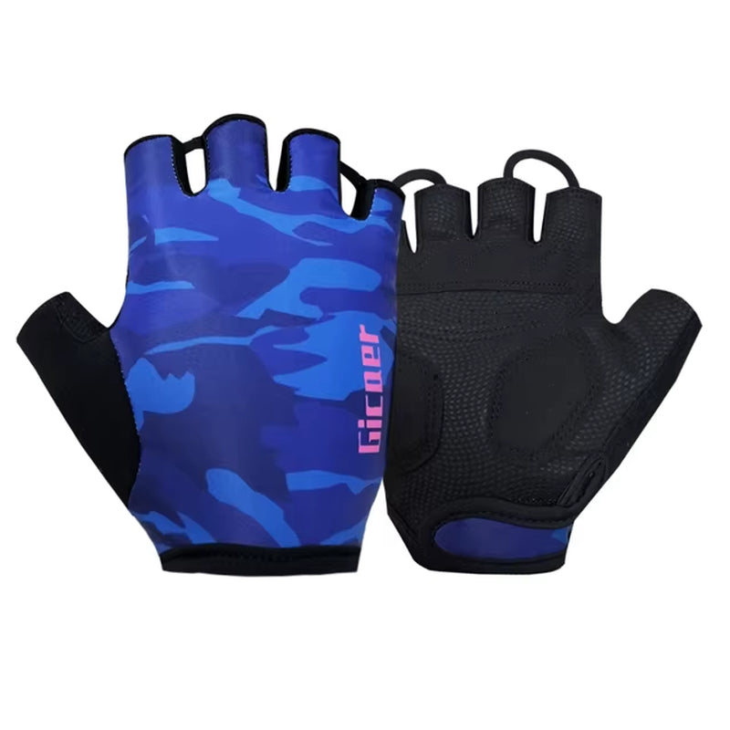 Pro Team 2024 Breathable Cycling Gloves UAE ITALY Road Bike Gloves Men Sports Half Finger anti Slip MTB Bicycle Glove