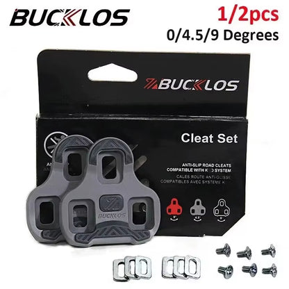 for LOOK Keo Cleats Float Road Cycling Shoes Pedal Cleats for Look Keo Bike Self Locking Pedal Plate 4.5/9 Degree 1/2Pc