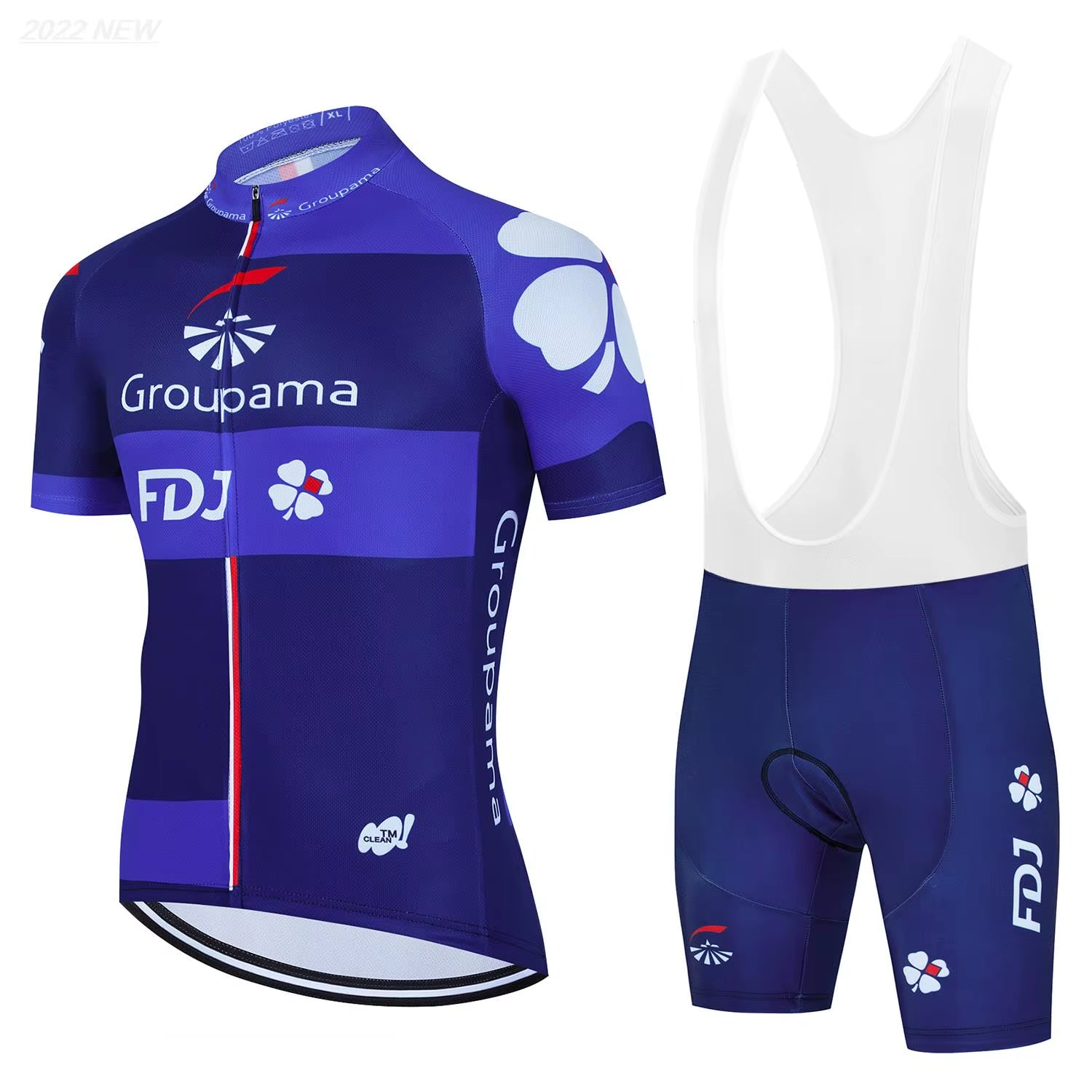 Cycling Jersey Set 2023 FDJ Cycling Bicycle Suit Bicycle Short Sleeve Cycling Clothing Bike Maillot Cycling Jersey Bib Shorts
