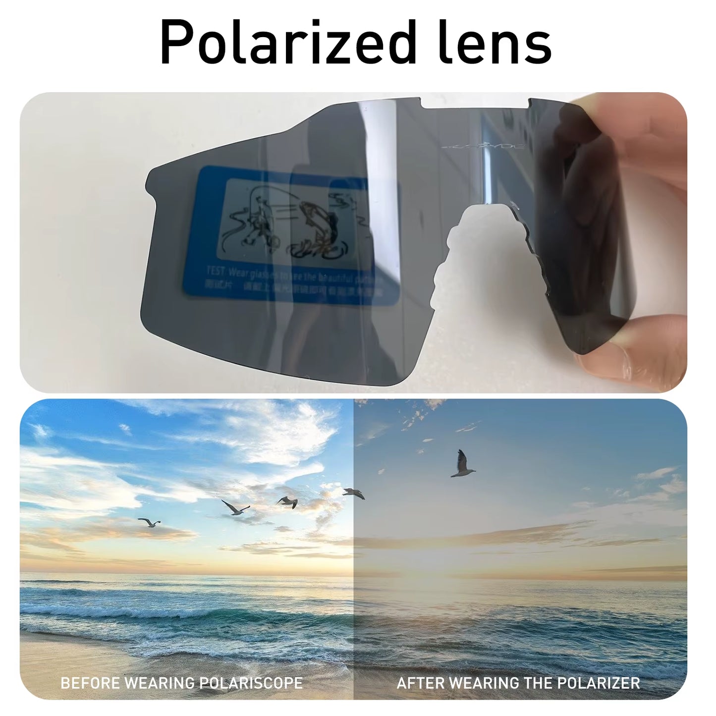 Kapove Cycling Glasses UV400 MTB Cycling Glasses Unisex Cycling Running Fishing Sports Sunglasses Polarized Cycling Sunglasses