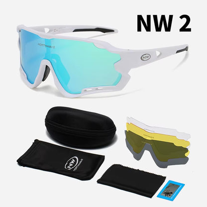 2025 Men Women Polarized Cycling Glasses UV400 Cycling Goggle TR90 Cycling Eyewear Outdoor Sports Cycling Sunglasses 4 Lens