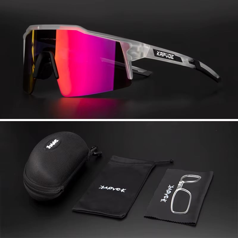 Kapove Cycling Glasses UV400 MTB Cycling Glasses Unisex Cycling Running Fishing Sports Sunglasses Polarized Cycling Sunglasses