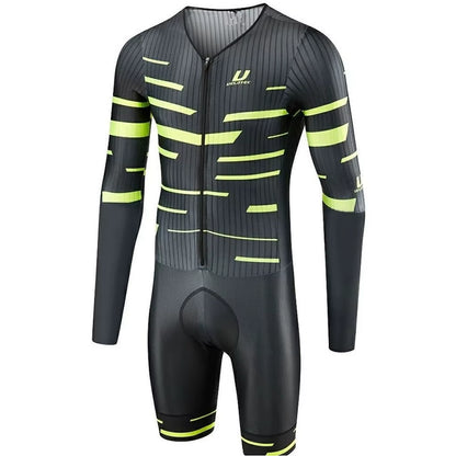 VELOTEC Professional Team Cycling Aero One-Piece Suit Long Sleeve Bicycle Skinsuit Men'S Jumpsuit Maillot Ciclismo Hombre Kits