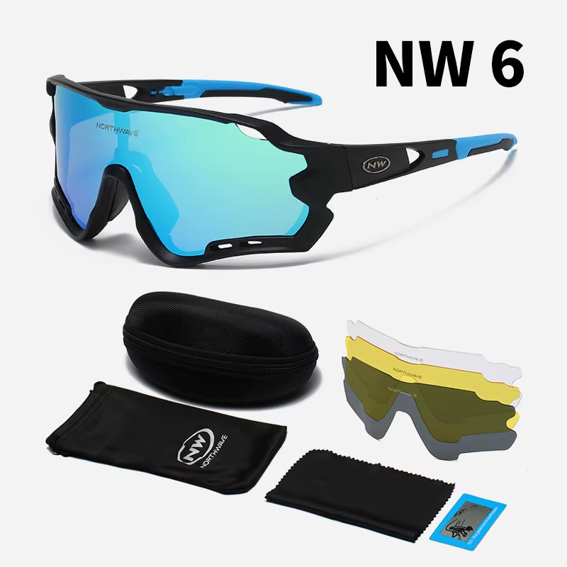 2025 Men Women Polarized Cycling Glasses UV400 Cycling Goggle TR90 Cycling Eyewear Outdoor Sports Cycling Sunglasses 4 Lens