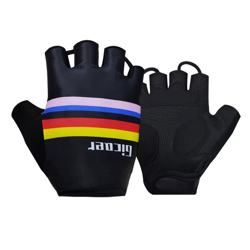 Pro Team 2024 Breathable Cycling Gloves UAE ITALY Road Bike Gloves Men Sports Half Finger anti Slip MTB Bicycle Glove