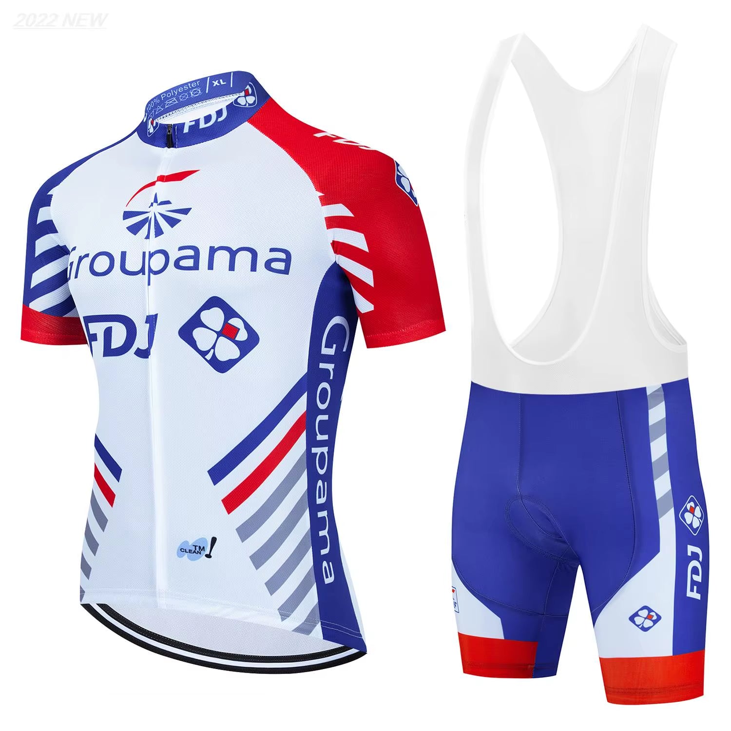 Cycling Jersey Set 2023 FDJ Cycling Bicycle Suit Bicycle Short Sleeve Cycling Clothing Bike Maillot Cycling Jersey Bib Shorts
