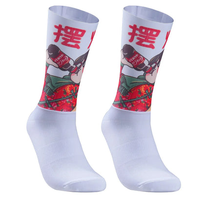 Aero Team Socks Pro Seamless Bike anti Slip Road Ride Socks Outdoor Racing Cycling Socks
