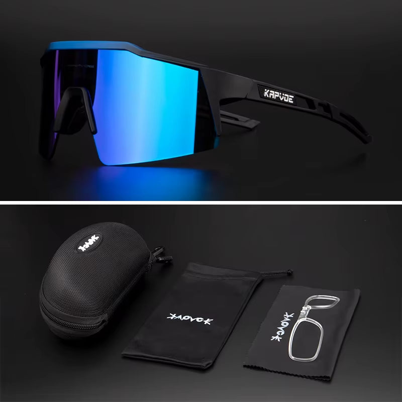 Kapove Cycling Glasses UV400 MTB Cycling Glasses Unisex Cycling Running Fishing Sports Sunglasses Polarized Cycling Sunglasses
