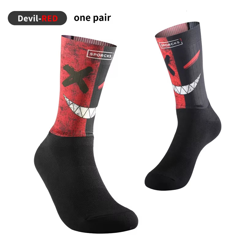 Demon Cycling Socks Men Sports Socks Riding Cycling MTB Cycling Socks Cycling Breaking Wind Socks Sports Sock Hiking Man Women