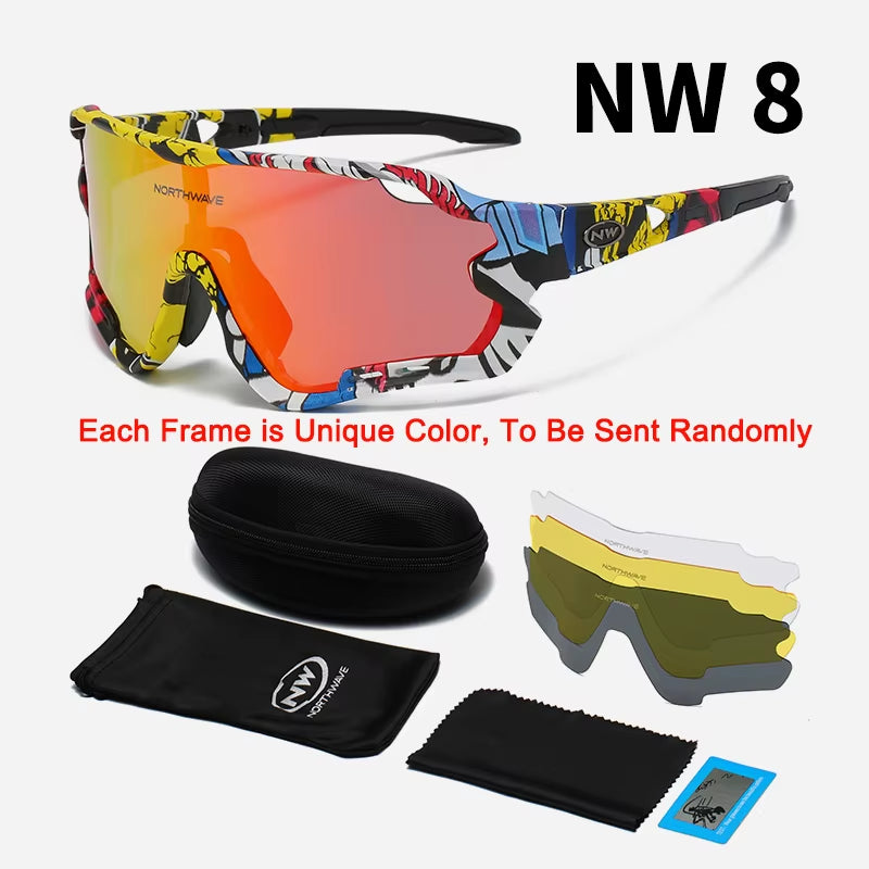 2025 Men Women Polarized Cycling Glasses UV400 Cycling Goggle TR90 Cycling Eyewear Outdoor Sports Cycling Sunglasses 4 Lens