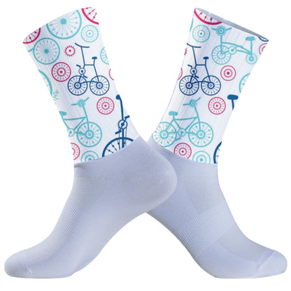 New Summer anti Slip Seamless Breathable Cycling Socks Aero Bike Wearproof Road Socks