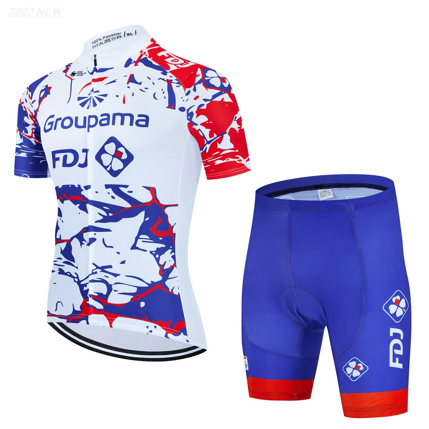 Cycling Jersey Set 2023 FDJ Cycling Bicycle Suit Bicycle Short Sleeve Cycling Clothing Bike Maillot Cycling Jersey Bib Shorts