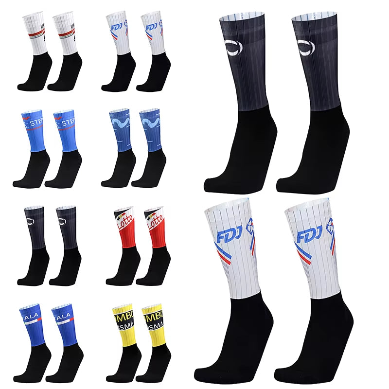 Aero Team Socks Pro Seamless Bike anti Slip Road Ride Socks Outdoor Racing Cycling Socks
