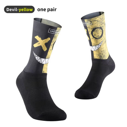 Demon Cycling Socks Men Sports Socks Riding Cycling MTB Cycling Socks Cycling Breaking Wind Socks Sports Sock Hiking Man Women