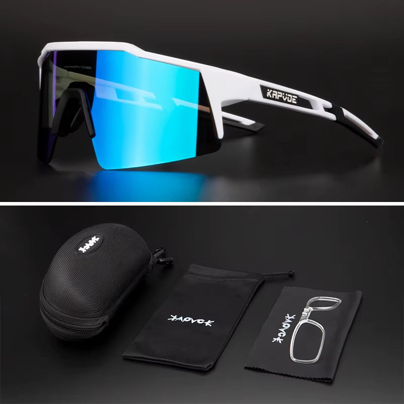 Kapove Cycling Glasses UV400 MTB Cycling Glasses Unisex Cycling Running Fishing Sports Sunglasses Polarized Cycling Sunglasses