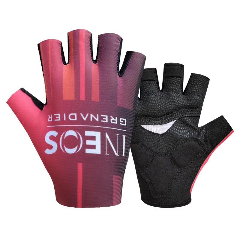 Pro Team 2024 Breathable Cycling Gloves UAE ITALY Road Bike Gloves Men Sports Half Finger anti Slip MTB Bicycle Glove