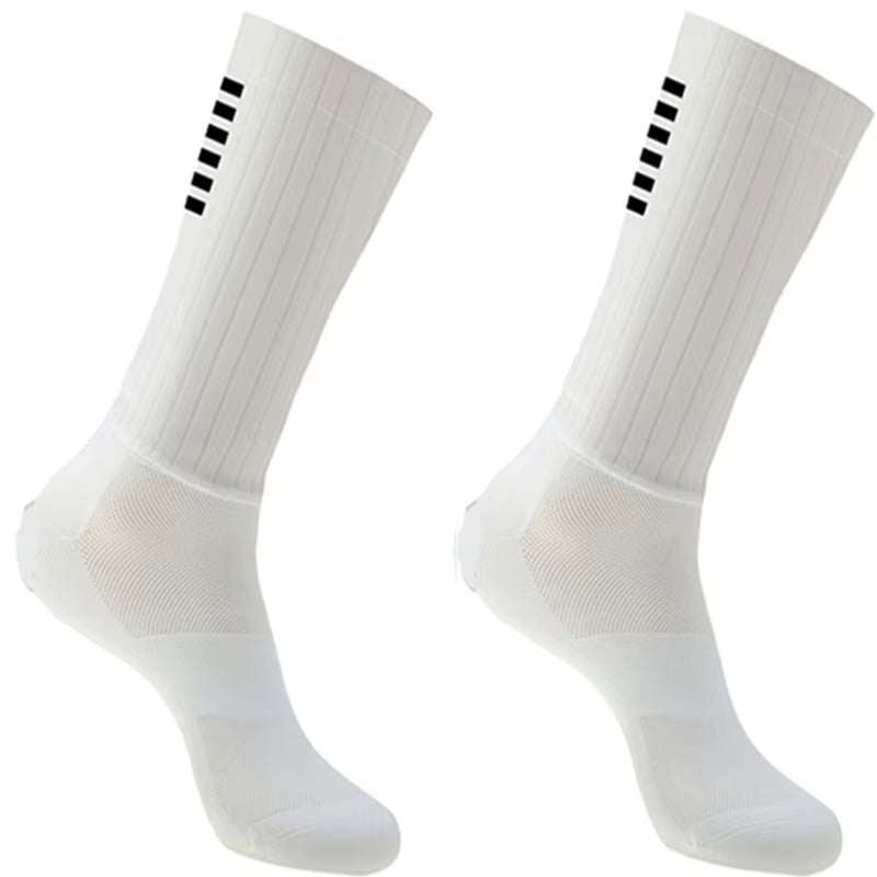 Cycling Socks anti Aero Slip Whiteline Silicone Socks Summer Men Bicycle Sport Running Bike Socks Calcetines
