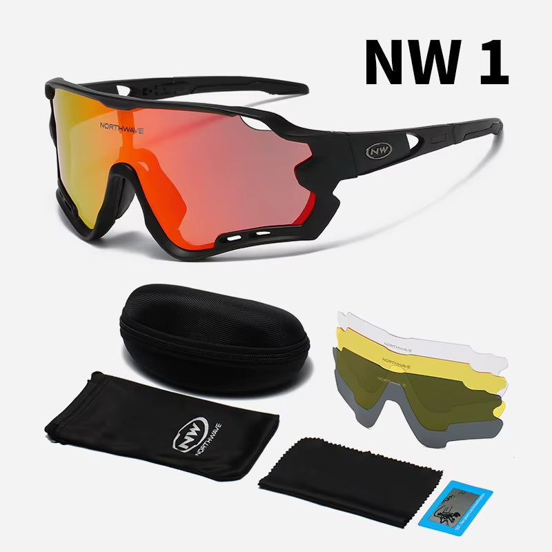 2025 Men Women Polarized Cycling Glasses UV400 Cycling Goggle TR90 Cycling Eyewear Outdoor Sports Cycling Sunglasses 4 Lens