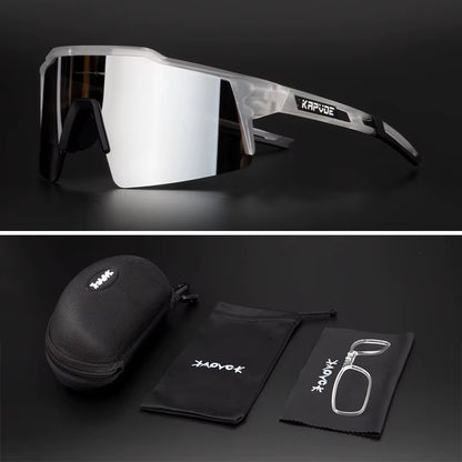 Kapove Cycling Glasses UV400 MTB Cycling Glasses Unisex Cycling Running Fishing Sports Sunglasses Polarized Cycling Sunglasses