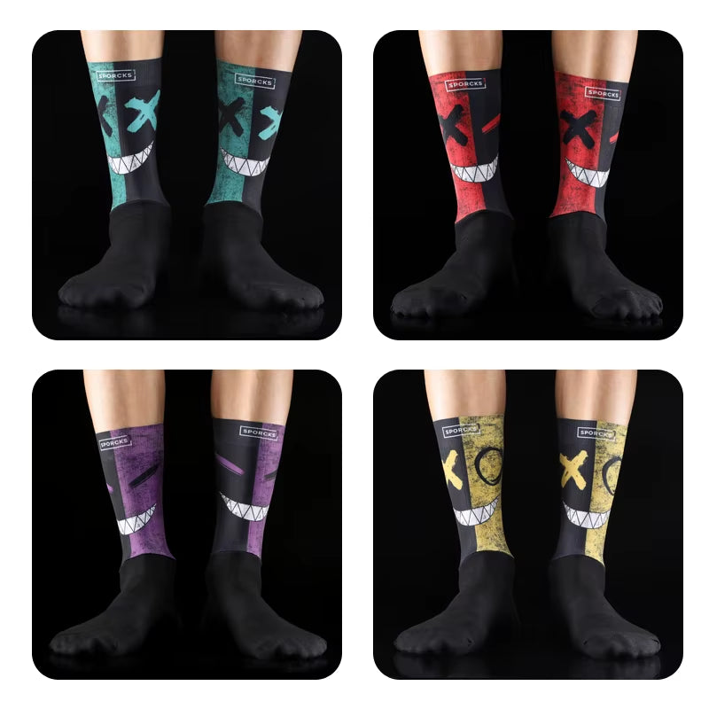 Demon Cycling Socks Men Sports Socks Riding Cycling MTB Cycling Socks Cycling Breaking Wind Socks Sports Sock Hiking Man Women