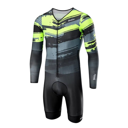 VELOTEC Professional Team Cycling Aero One-Piece Suit Long Sleeve Bicycle Skinsuit Men'S Jumpsuit Maillot Ciclismo Hombre Kits