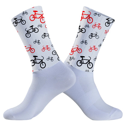 New Summer anti Slip Seamless Breathable Cycling Socks Aero Bike Wearproof Road Socks