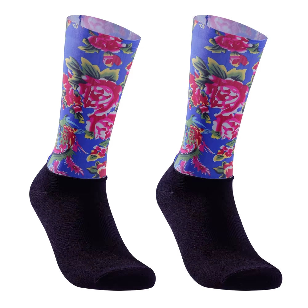 Aero Team Socks Pro Seamless Bike anti Slip Road Ride Socks Outdoor Racing Cycling Socks