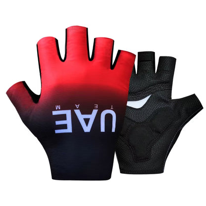 Pro Team 2024 Breathable Cycling Gloves UAE ITALY Road Bike Gloves Men Sports Half Finger anti Slip MTB Bicycle Glove
