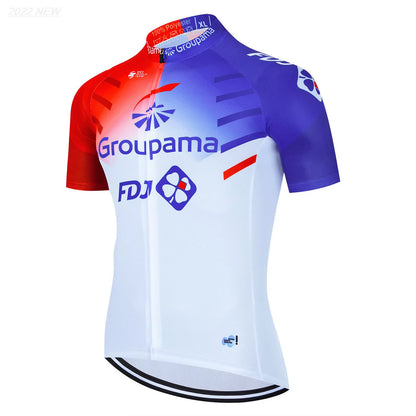 Cycling Jersey Set 2023 FDJ Cycling Bicycle Suit Bicycle Short Sleeve Cycling Clothing Bike Maillot Cycling Jersey Bib Shorts