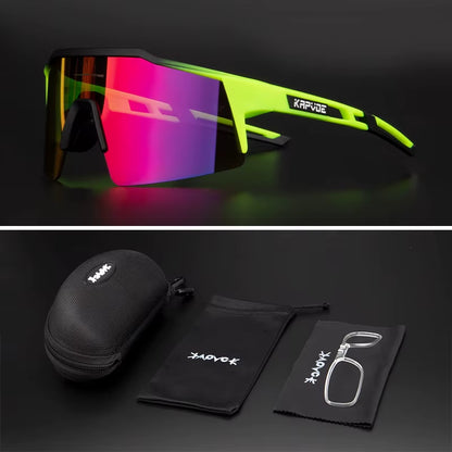 Kapove Cycling Glasses UV400 MTB Cycling Glasses Unisex Cycling Running Fishing Sports Sunglasses Polarized Cycling Sunglasses