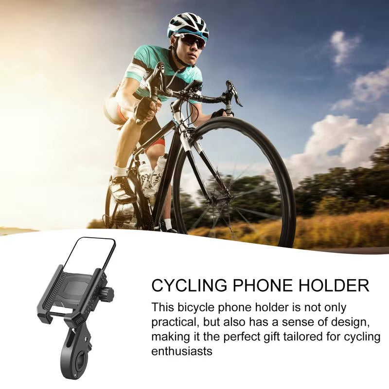 Cycling Phone Mount Adjustable Phone Mount for Cycling Space-Saving Cycling Accessory Portable Phone Clip for Mountain Cycling