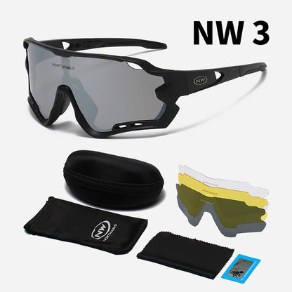 2025 Men Women Polarized Cycling Glasses UV400 Cycling Goggle TR90 Cycling Eyewear Outdoor Sports Cycling Sunglasses 4 Lens