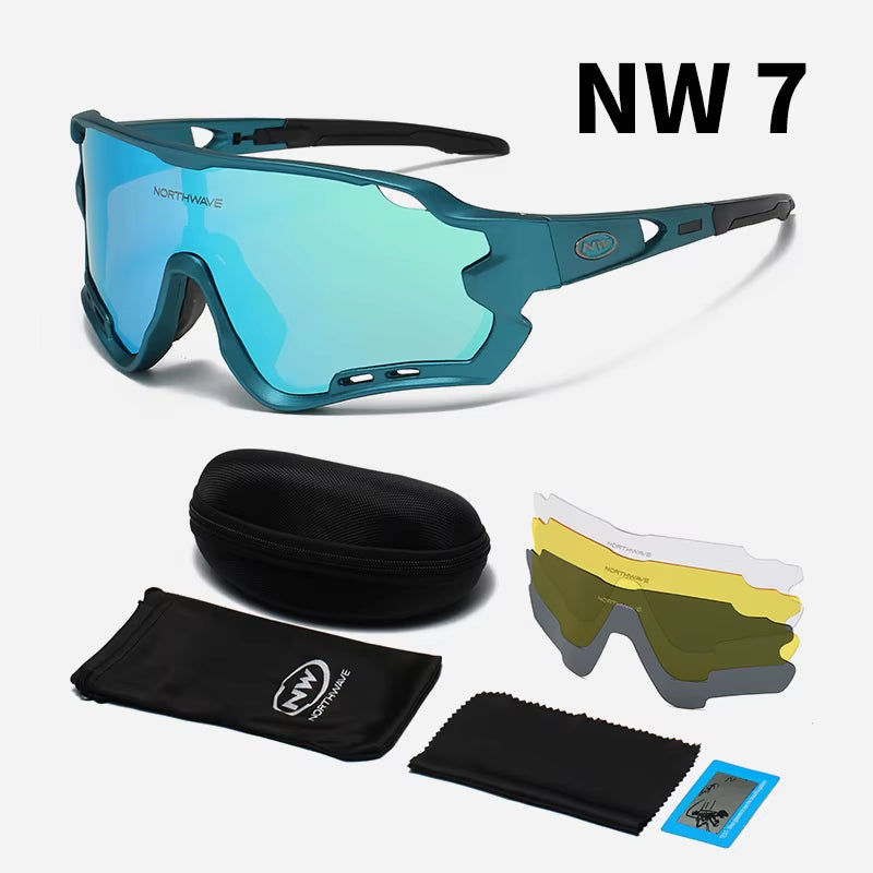 2025 Men Women Polarized Cycling Glasses UV400 Cycling Goggle TR90 Cycling Eyewear Outdoor Sports Cycling Sunglasses 4 Lens
