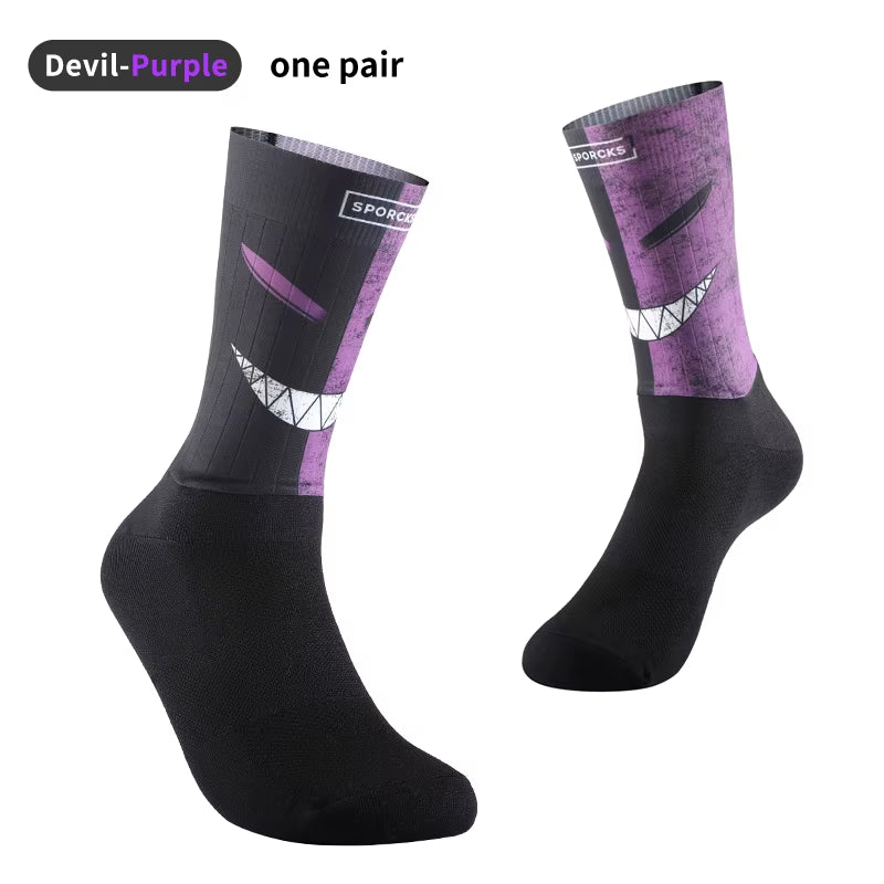 Demon Cycling Socks Men Sports Socks Riding Cycling MTB Cycling Socks Cycling Breaking Wind Socks Sports Sock Hiking Man Women
