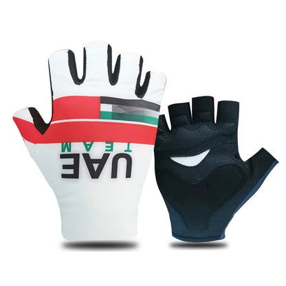Pro Team 2024 Breathable Cycling Gloves UAE ITALY Road Bike Gloves Men Sports Half Finger anti Slip MTB Bicycle Glove