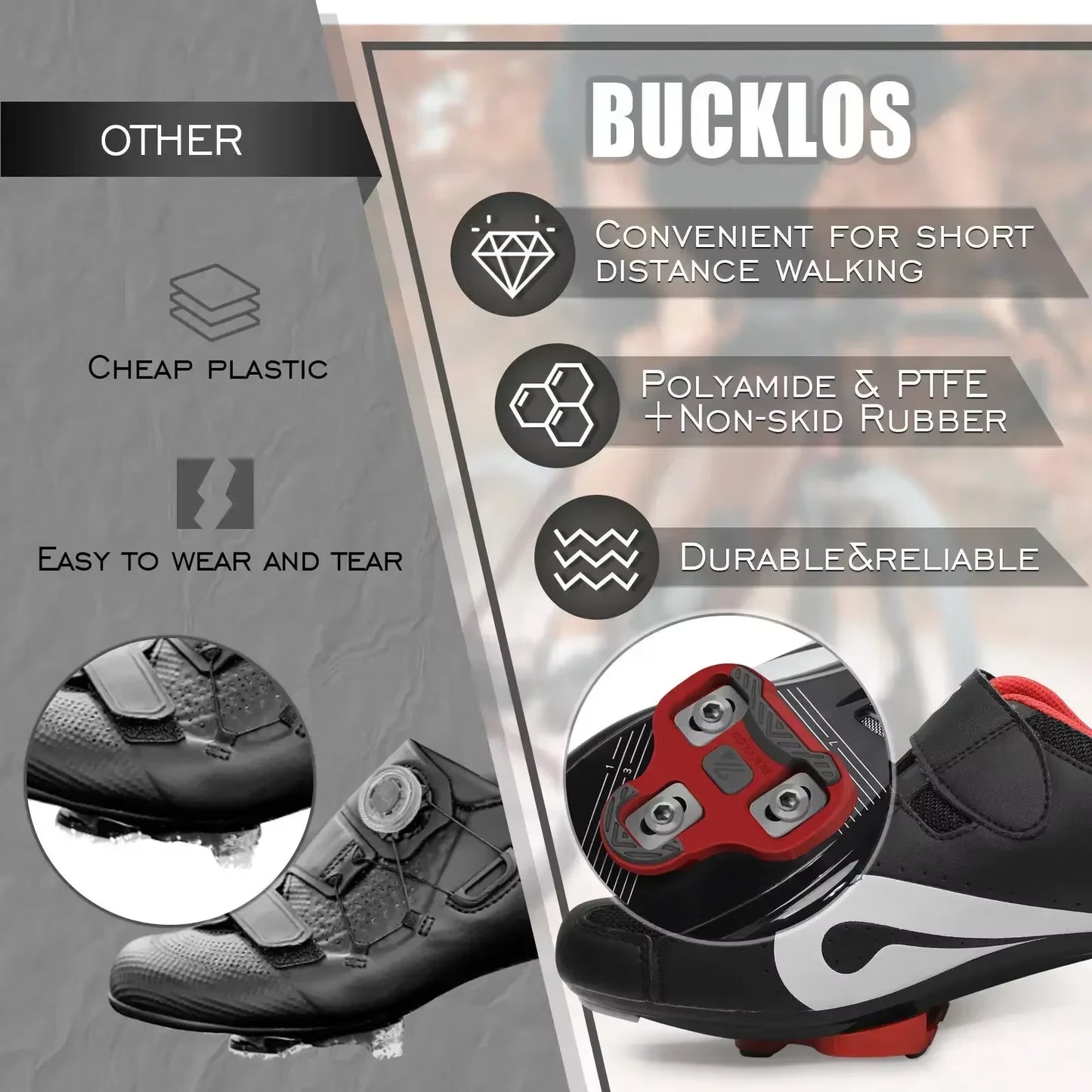 for LOOK Keo Cleats Float Road Cycling Shoes Pedal Cleats for Look Keo Bike Self Locking Pedal Plate 4.5/9 Degree 1/2Pc