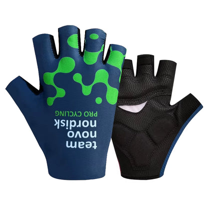 Pro Team 2024 Breathable Cycling Gloves UAE ITALY Road Bike Gloves Men Sports Half Finger anti Slip MTB Bicycle Glove