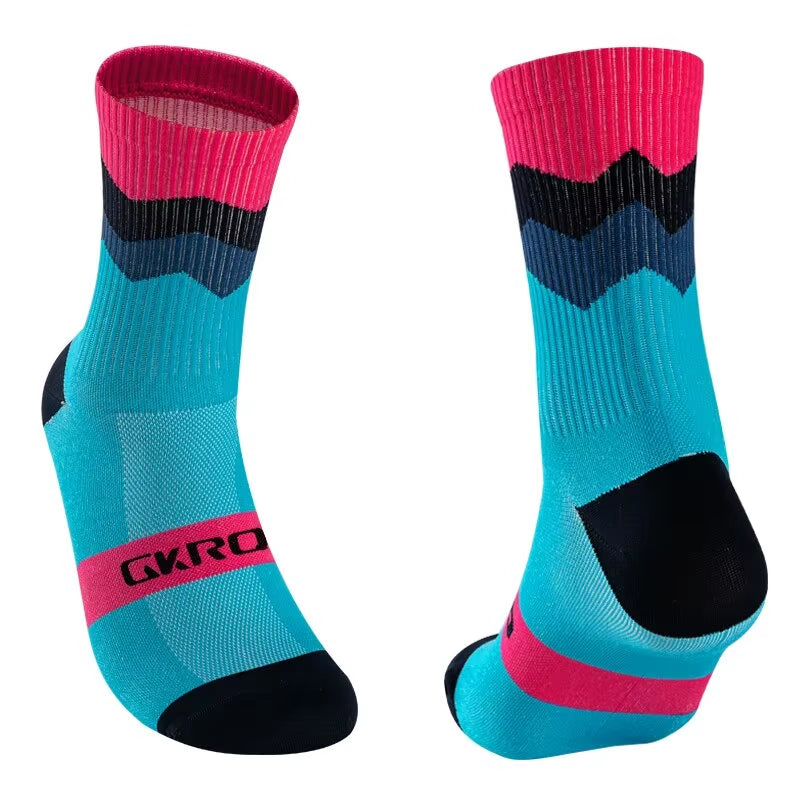 Cycling Socks for Men and Women Breathable Ankle Length Sports Gym Cycling Socks Non Slip Moisture Wicking Cycling Ankle Socks