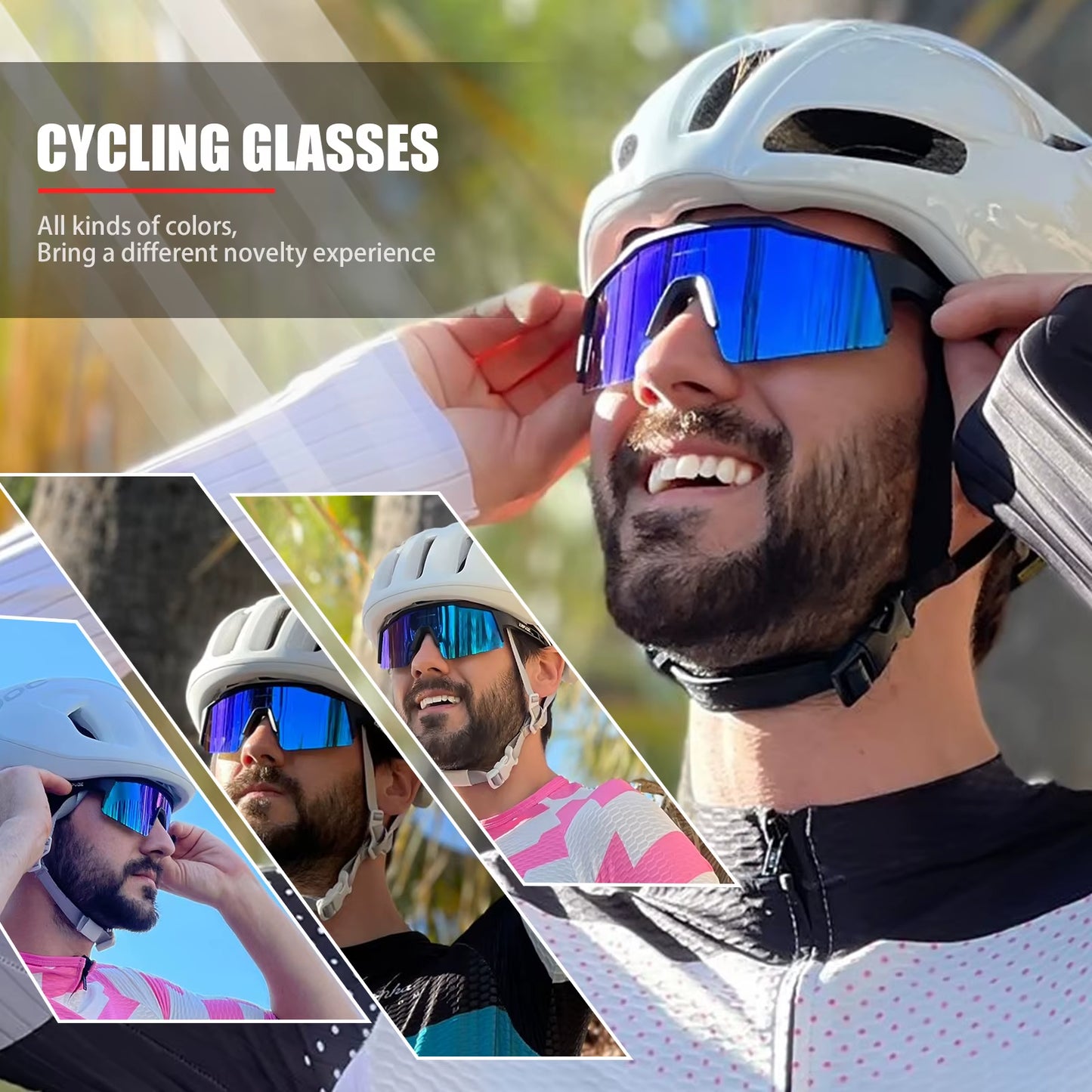 Kapove Cycling Glasses UV400 MTB Cycling Glasses Unisex Cycling Running Fishing Sports Sunglasses Polarized Cycling Sunglasses