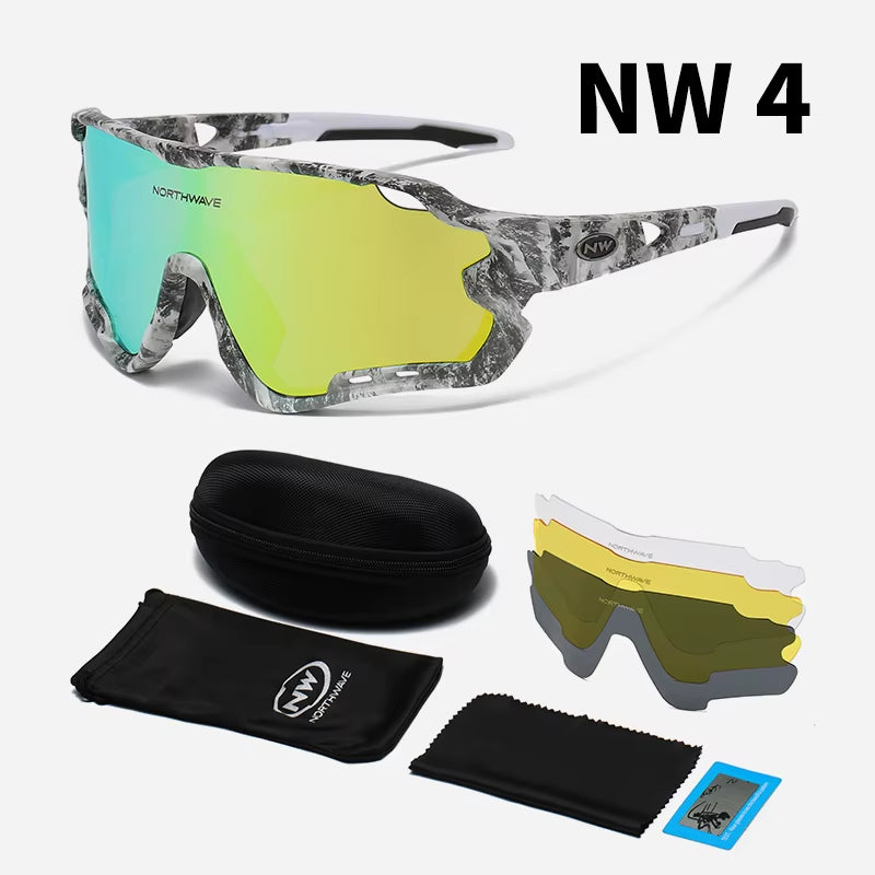 2025 Men Women Polarized Cycling Glasses UV400 Cycling Goggle TR90 Cycling Eyewear Outdoor Sports Cycling Sunglasses 4 Lens