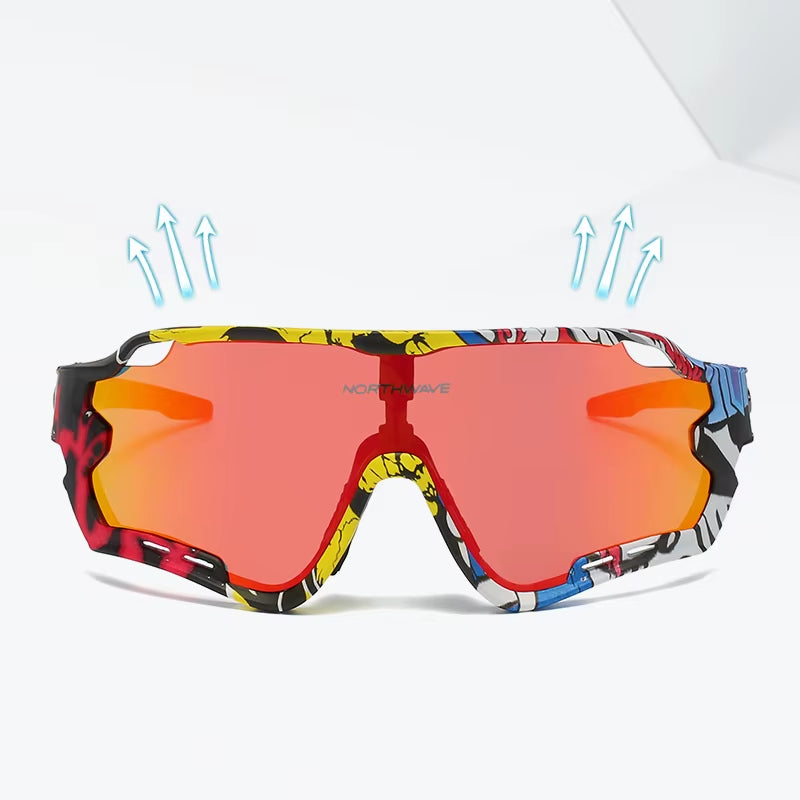 2025 Men Women Polarized Cycling Glasses UV400 Cycling Goggle TR90 Cycling Eyewear Outdoor Sports Cycling Sunglasses 4 Lens